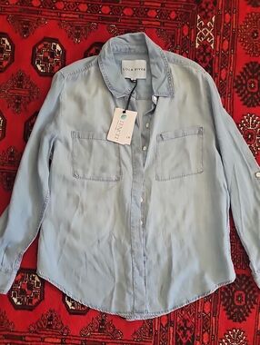 Lola River Sky Blue Button-Down Shirt